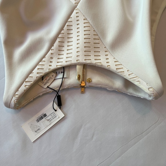 Milly Paneled Sheath Dress Off White Sz12 NWT - Picture 16 of 16